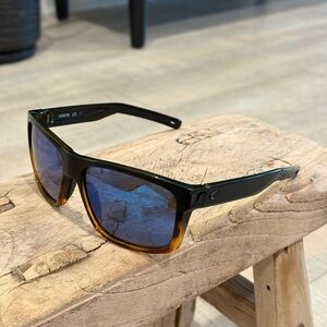 Costa Del Mar Sunglasses Slack Tide Black/Brown Frame with Blue Lens